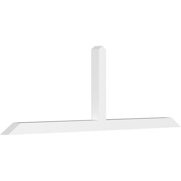 Ekena Millwork Portland Architectural Grade PVC Gable Bracket, 96"W x 32"H x 4"D x 4"F, 8/12 Pitch GBP096X32X0404POR00 - main